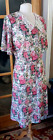 Vintage Floral Dress Roses Lace Collar Anthony Richard Sz 18 Classic Bell Sleeve