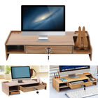 Wood Monitor Riser with Drawer Computer/Laptop/PC Stand for Desk Organizer