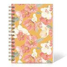 Lined Hardcover Spiral Journal Notebook  Cute Blooming Floral  a5 100gsm