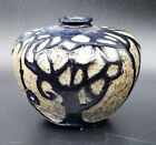 Gay Schempp Small Studio Pottery Vase Trees Relief Nature Motif Signed