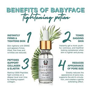 Babyface Skin Tightening Serum STRONG 8% DMAE Matrixyl Large Pores Pore Sagging