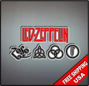 Led Zeppelin Vinyl Wall logo Decal Sticker Classic Rock Band Various Sizes