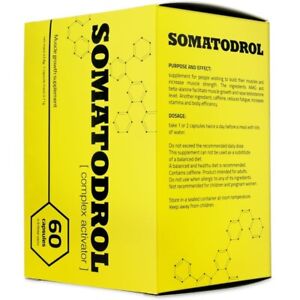 SOMATODROL 60 Caps TESTOSTERONE HORMONE BOOSTER STRENGTH LEAN MUSCLE BUILDER