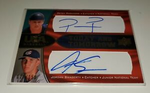 2008 Upper Deck USA Baseball Today And Tomorrow Dual Autograph Petey Paramore...
