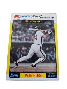 New Listing1982 Topps Kmart Pete Rose Baseball Card 44 MLB Philadelphia Phillies (A
