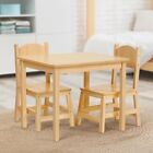 Solid Wooden Kids Table and Chair Set, Sturdy, Toddler Table and 2 Chairs