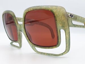 Christian Dior 2029 Sunglasses 1970's Vintage Oversized Square Green Optyl