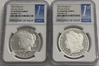 2023 S NGC PF70 UC PROOF SILVER MORGAN & PEACE DOLLAR SET FIRST DAY OF ISSUE 1ST