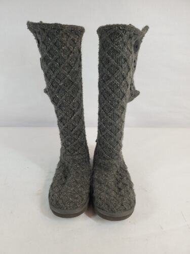 UGG Women's Lattice Cardy 3066 Gray Round Toe Knee High Snow Boots Size 8