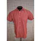 41092 Banana Republic Hawaiian Linen Dress Shirt Reddish Pink Size XL Slim Mens