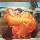 Flaming June by Frederic Lord Leighton Art Print Female Poster Art Nouveau 18x18