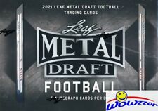 2021 Leaf METAL Draft Football Factory Sealed HOBBY Box-5 AUTOGRAPH ROOKIES!