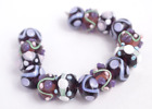 New 15 pc set Fine Murano Lampwork Glass Beads - 12mm Flowers & swirls - A7130c