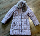 1 Madison Down quilted puffer Jacket coat REAL FOX FUR trimmed hood Sz S