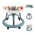 Foldable Baby Walker with Wheels Musical Toy Tray PVC Pedals Walker Aid for 6-18