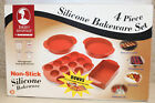 (MP) Baker's Advantage® Roshco® 5 PC Non-Stick Red Silicone Bakeware Set