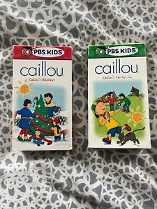 CAILLOU ~ CAILLOU'S FAMILY FUN & CAILLOU’S HOLIDAY’S VHS ~ 2005 ~ PBS KIDS