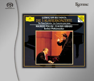 ESOTERIC Pollini Abbado BPh Beethoven Piano Concertos 3 SACD Hybrid  (453b)