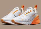 Nike Air Max 270 Mens US 10.5-13 White Orange Camo Running Shoes Sneakers NEW ☑️