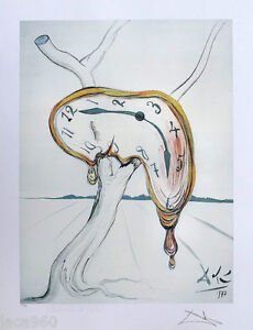 Salvador DALI Tearful Soft Watch P/Signed Fine Art Lithograph + COA