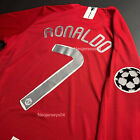 Ronaldo #7 jersey 2008 UCL Final Manchester United Long Sleeve Jersey - L
