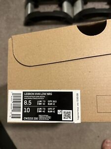 Size 8.5 - Nike LeBron 18 Low x atmos Viotech 2021