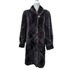 Vintage Nina Ricci Paris x Richard Peters Furs Dark Ranch Sheared Mink Fur Coat