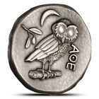 1 oz SilverTowne Athena Owl Silver Coin (New, Leather Pouch)
