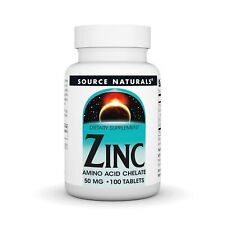 Source Naturals, Inc. Zinc Chelate 50mg 100 Tablet