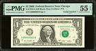 Serial Number 1 Dollar 2009 PMG 55 $1 Chicago Federal Reserve Note #1 Rare!