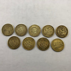 Lot Of 9 Vintage 1993-2003 Chuck E Cheese & ShowBiz Pizza Place Coins / Tokens