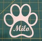 Personalized Paw Print With Pet Name Vinyl Decal Personalized Car Die Cut Decal