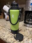 Hydro Flask Wide Mouth w/Straw Cap 40oz. (SEAGRASS) Pre-owned. Paracord Handle.