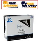 Mainstays Adult & Teen Clothing Hangers, 50 Pack, White, Durable Plastic