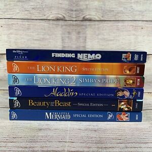 Lot Of 6 Disney DVD Platinum Special Collector Edition Movies Lion King Aladdin