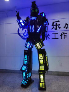 Cool Mega LED Robot Costume RGB Robots Suit DJ Party Show Cosplay Glow Suits