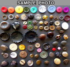 50 UNIQUE BUTTONS: Random Lot Vintage Mixed Craft Button & Connector Variety Set