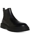 MADDEN Mens Black Goring Comfort Aillem Round Toe Wedge Boots Shoes 9