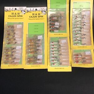 Lot Of 44 Misc. H&H Cajun Spin Spinner Baits New Old Stock