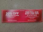Bath & Body Works Coupons 20% Off and Full-Size Body Care Gift Expires 6/2/2024