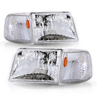 Chrome Headlights +Signal Lamps LEFT+RIGHT For 1993-1997 Ford Ranger PickUp (For: More than one vehicle)