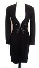 Vintage 80s Morton Myles Black Formal Tuxedo Dress Size 4 Hong Kong