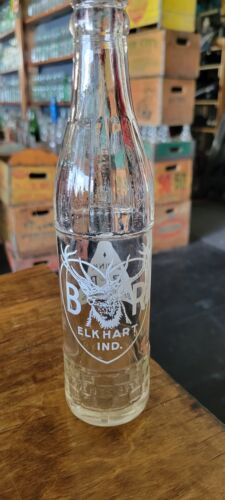 New ListingB And R Beverages Acl Soda Bottle Elkhart, Indiana 1954 9 Oz Nice Buck On Face.