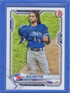 Bo Bichette 2021 Bowman card #7 Toronto Blue Jays