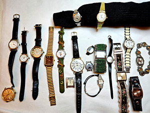19 Vintage Watch Estate Sale Jewelry Watches Collectibles Bulk Box Lot