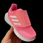 Adidas Toddler Girls Slip on Sneakers Size 10K Pink /White Lightweight & Comfy