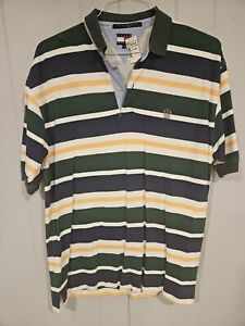 Vintage Tommy Hilfiger Men's Size XL Striped Polo Shirt New With Tags Deadstock
