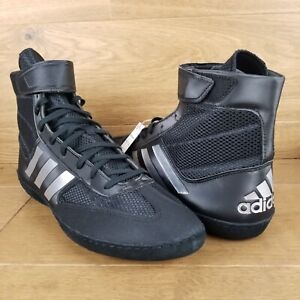 NEW Adidas Combat Speed 5 Wrestling Shoes Men’s Size 12 Black Silver BA8007 NWT
