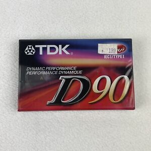 TDK D90 High Output IEC I Type I 90 Minute Normal Blank Audio Cassette