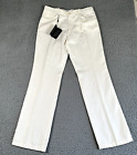 Zegna Jeans Mens 34 White 5 Pocket Linen Cotton Blend Trouser Size 52 New